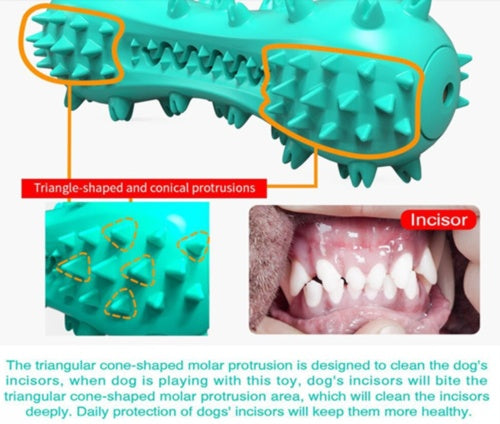 "Aggressive Chewer Dog Toy – Durable Rubber Molar Stick for Teeth Cleaning & Oral Health"