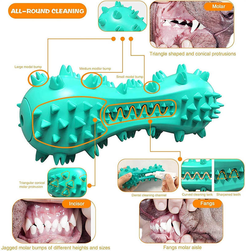 "Aggressive Chewer Dog Toy – Durable Rubber Molar Stick for Teeth Cleaning & Oral Health"